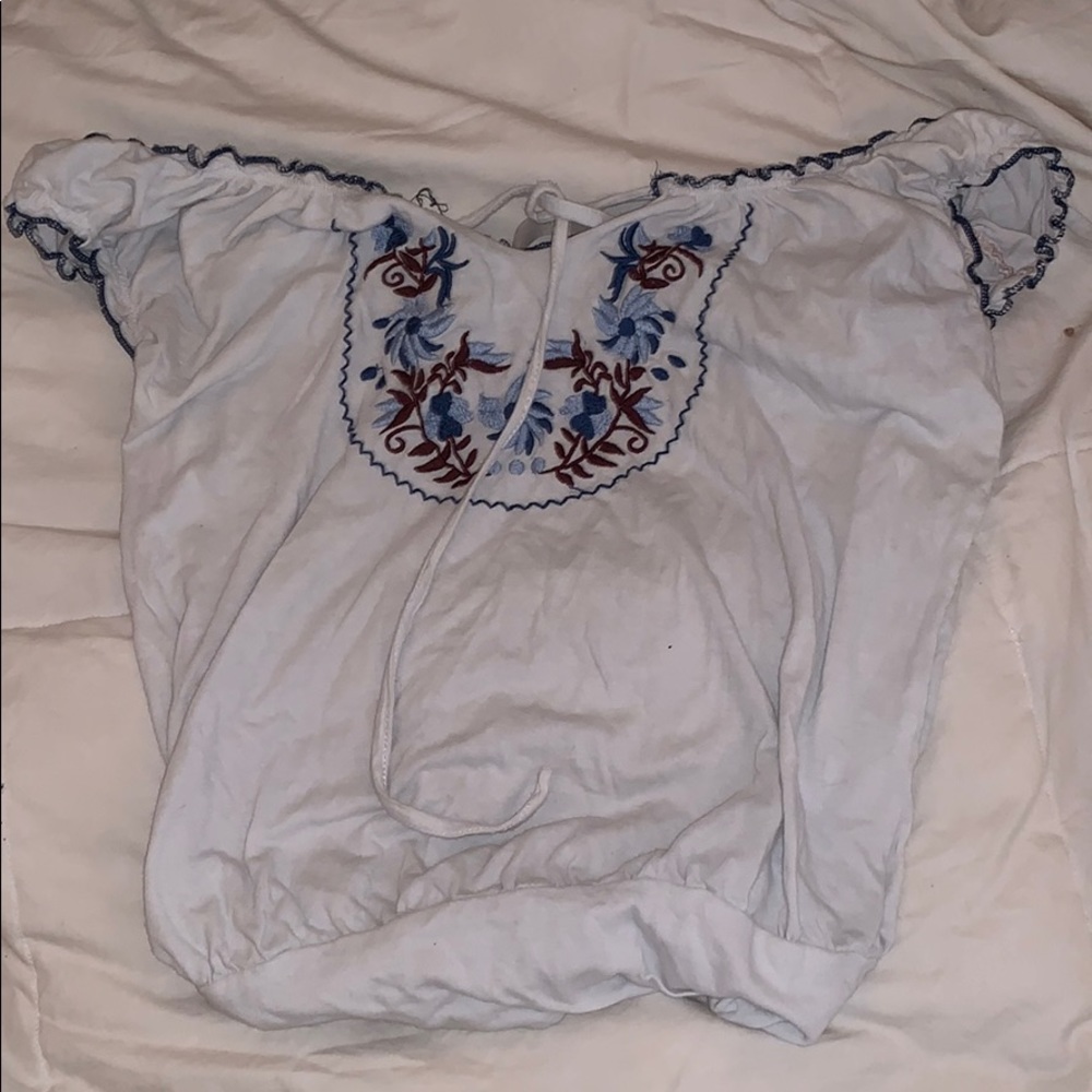 blue flower top